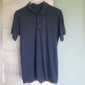 Lululemon Athletica Metal Vent Polo Shirt Heathered Blue